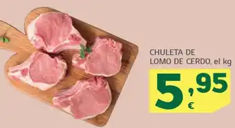 HiperDino CHULETA DE LOMO DE CERDO, el kg oferta