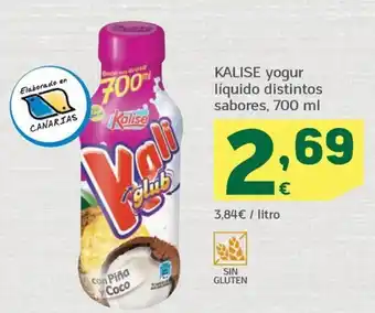 HiperDino KALISE yogur líquido distintos sabores, 700 ml oferta