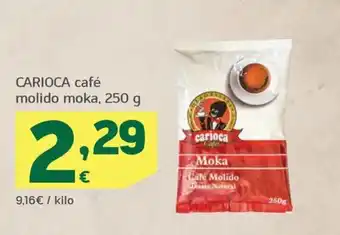 HiperDino CARIOCA café molido moka, 250 g oferta