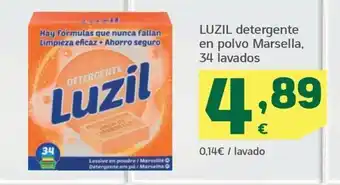 HiperDino LUZIL detergente en polvo Marsella, 34 lavados oferta