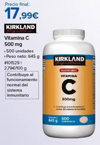 Costco Vitamina C 500 mg oferta