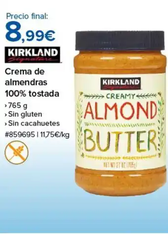 Costco Crema de almendras 100% tostada oferta