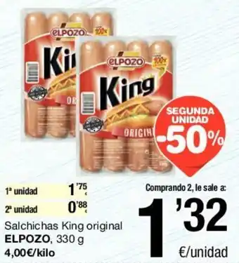SPAR Elpozo salchichas King original 330g oferta