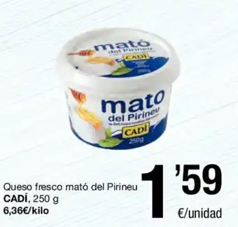 SPAR Cadí Queso fresco mató del Pirineu 250g oferta
