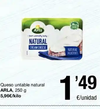 SPAR Arla Queso untable natural 250g oferta
