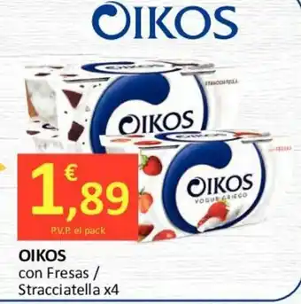 SPAR Oikos con Fresas/stracciatella x 4 oferta