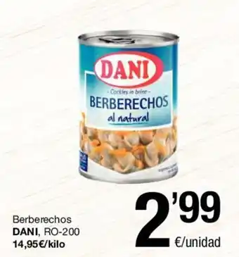SPAR Dani Berberechos oferta