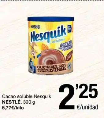 SPAR Nestle Cacao soluble Nesquik 390g oferta