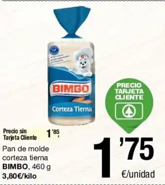 SPAR Bimbo Pan De Molde corteza tierna 460g oferta