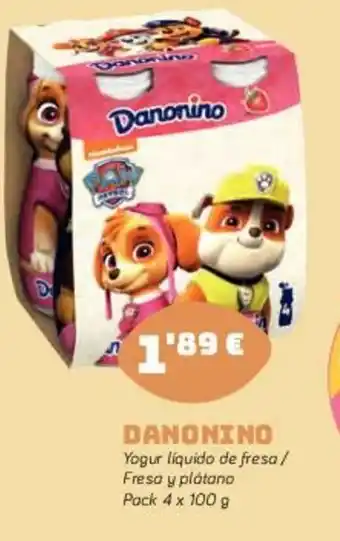 SPAR Danonino Yogur liquido de fresa 4 x 100g oferta