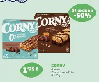 SPAR Corny Barritas Todas las variedades 6 x 20g oferta