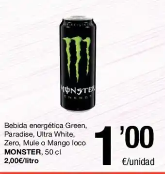 SPAR Monster Bebida Energética, 50cl oferta
