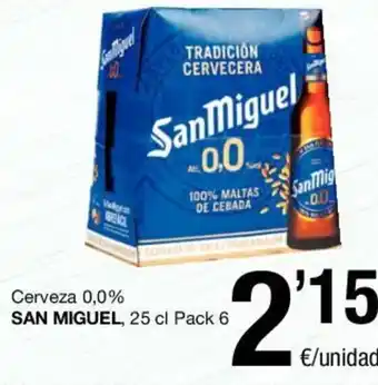 SPAR San Miguel Cerveza 0,0% oferta