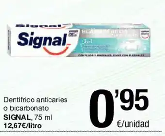 SPAR Signal Dentrifico anticaries o bicarbonato 75cl oferta