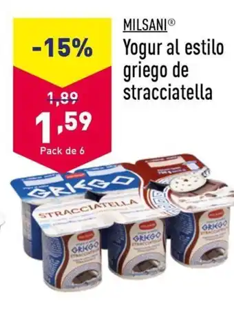 ALDI MILSANIⓇ Yogur al estilo griego de stracciatella oferta
