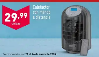 ALDI Calefactor con mando a distancia oferta