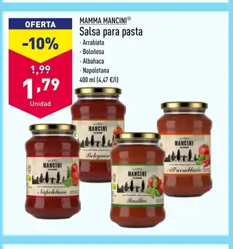 ALDI MAMMA MANCINIⓇ Salsa para pasta oferta
