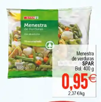 Plenus Supermercados Menestra de Verduras SPAR Bol. 400 g oferta