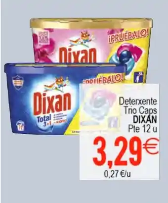 Plenus Supermercados Deterxente Trio Caps DIXAN Pte 12 u oferta