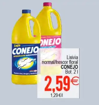 Plenus Supermercados Lixivia normal/frescor floral CONEJO Bot. 21 oferta