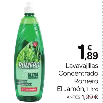 Supermercados El Jamón Lavavajillas Concentrado Romero oferta