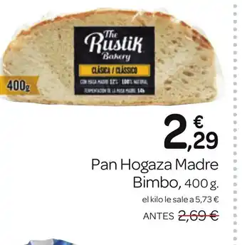 Supermercados El Jamón Pan Hogaza Madre Bimbo, 400 g. oferta