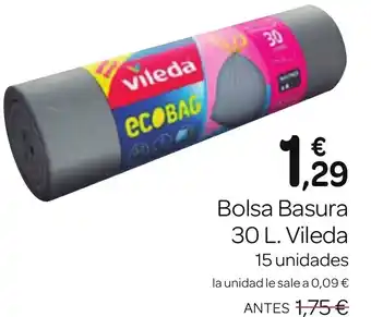 Supermercados El Jamón Bolsa Basura 30 L. Vileda oferta