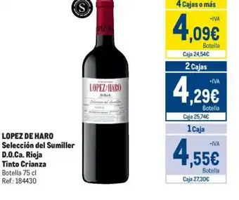 Makro LOPEZ DE HARO Selección del Sumiller oferta