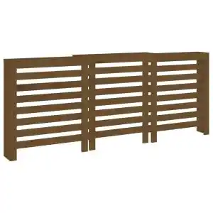 Brico Depôt Vidaxl cubierta radiador madera maciza pino marrón miel 210x21x85 cm oferta