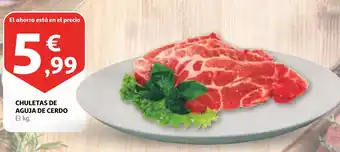 Alcampo CHULETAS DE AGUJA DE CERDO oferta