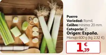 Alcampo Puerro oferta