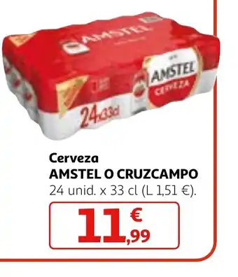 Alcampo Cerveza AMSTEL O CRUZCAMPO oferta