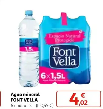 Alcampo Agua mineral FONT VELLA oferta