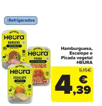Carrefour Market Hamburguesa, Escalope o Picada vegetal HEURA oferta