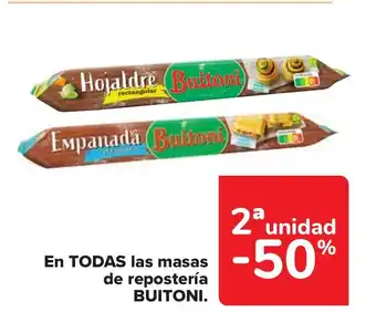 Carrefour Market En TODAS las masas de repostería BUITONI. oferta