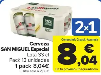 Carrefour Market Cerveza SAN MIGUEL Especial oferta