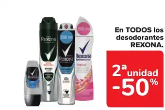 Carrefour Market En TODOS los desodorantes REXONA. oferta