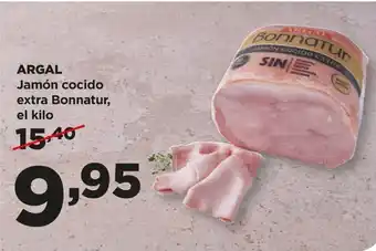 Alimerka ARGAL Jamón cocido extra Bonnatur, el kilo oferta
