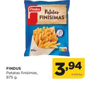 Alimerka FINDUS Patatas finísimas, 875 g. oferta