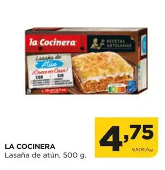 Alimerka LA COCINERA Lasaña de atún, 500 g. oferta