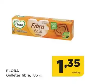 Alimerka FLORA Galletas fibra, 185 g. oferta