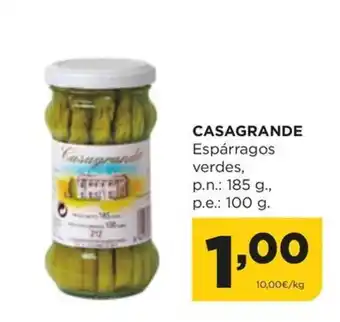 Alimerka CASAGRANDE Espárragos verdes, oferta