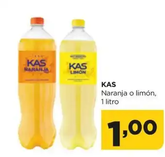 Alimerka KAS Naranja o limón, 1 litro oferta