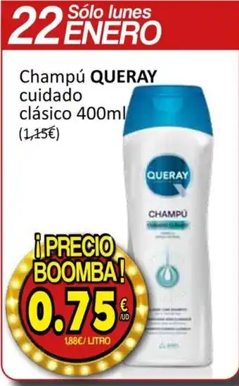 SPAR Champú QUERAY cuidado clásico 400ml oferta