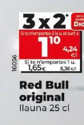 Dia Red Bull original oferta