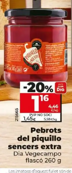 Dia Pebrots del piquillo sencers extra oferta