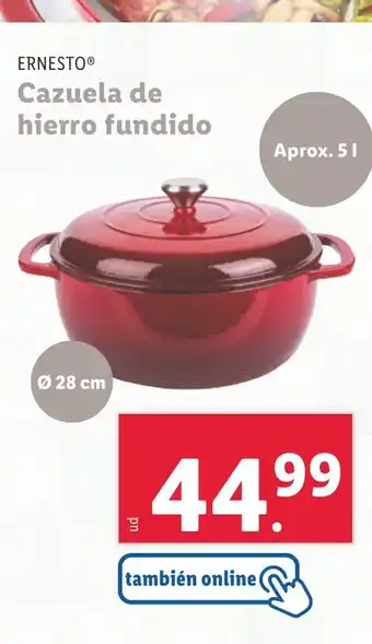 Lidl Cazuela de hierro fundido oferta