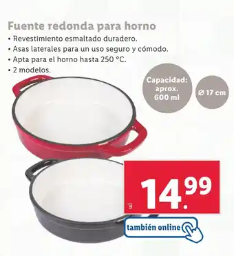Lidl Fuente redonda para horno oferta