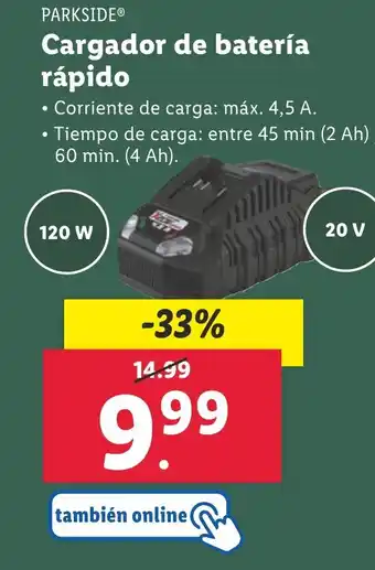Lidl Cargador de batería rápido oferta