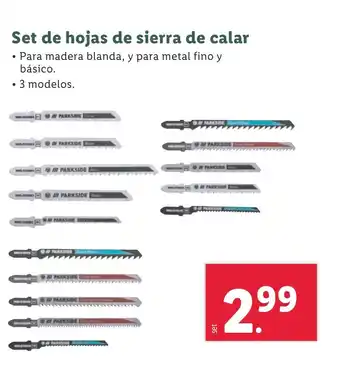 Lidl Set de hojas de sierra de calar oferta